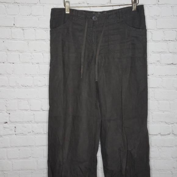 Avanti Pure Linen Brown Pants - Picture 7 of 8